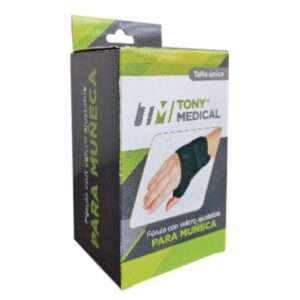 ferula ajustable para muÑeca con velcro talla unica tony medical