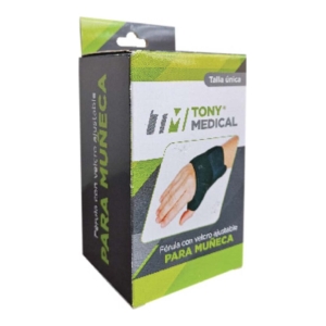 ferula ajustable para muÑeca con velcro talla unica tony medical