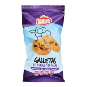 galleta avena pasas cosecha dorada 50 grs